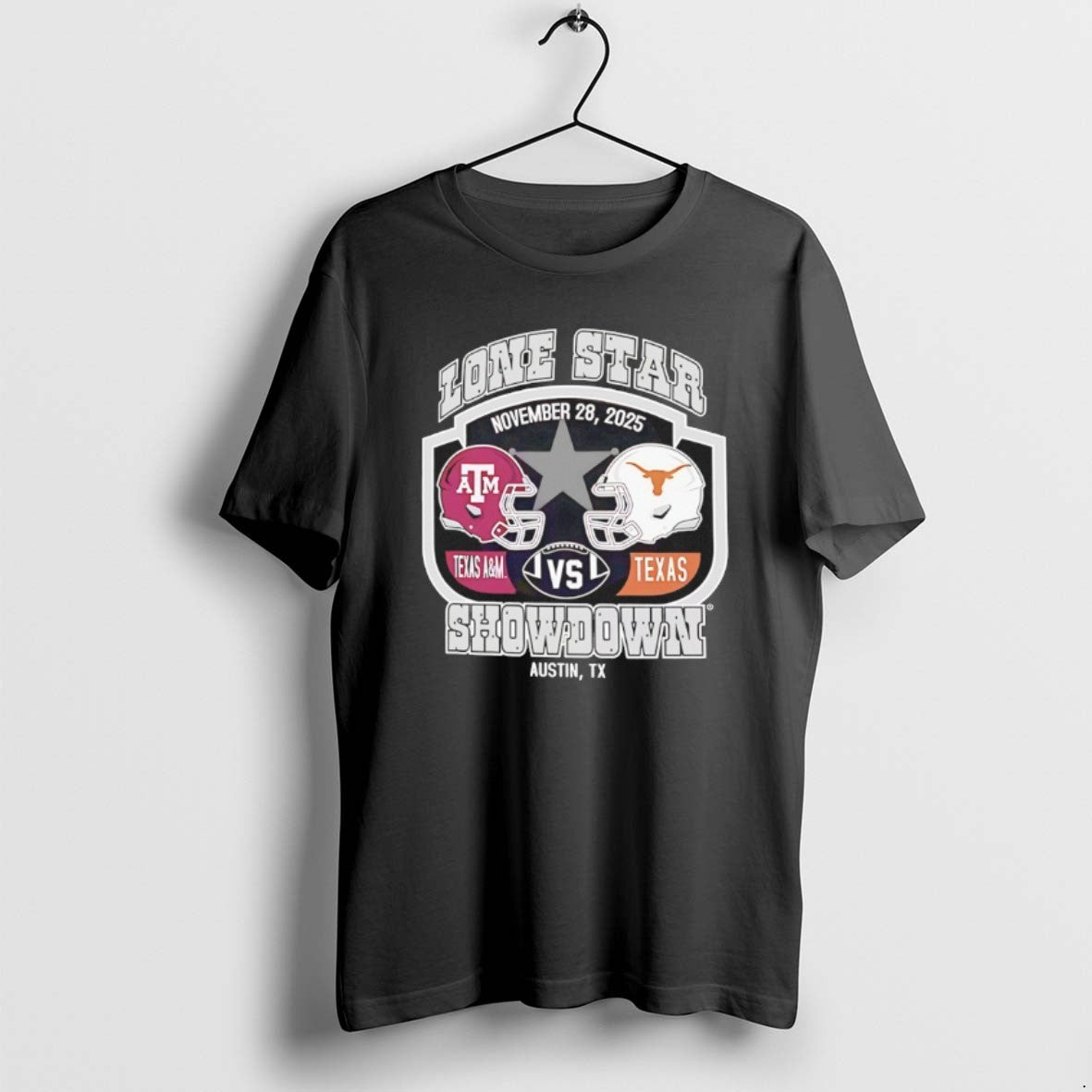 Official Texas Am Vs Texas Longhorn 2025 Lone Star Showdown Helmet T-Shirts, Hoodie, Sweatshirt | CoreVibeTees.com