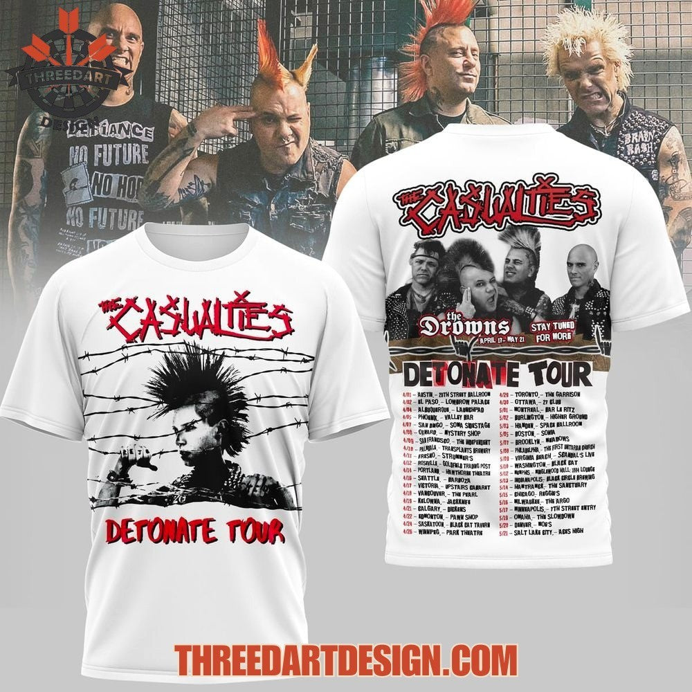 The Casualties Detonate Tour 2026 Shirt