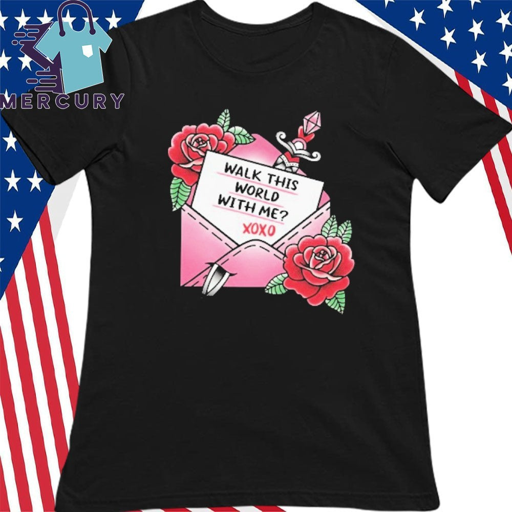 The Home Team Love Letter Walk The World Wite Me Shirt