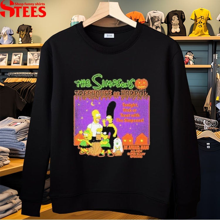 The Simpsons Treehouse Of Horror Be Afraid Man Halloween T-shirts