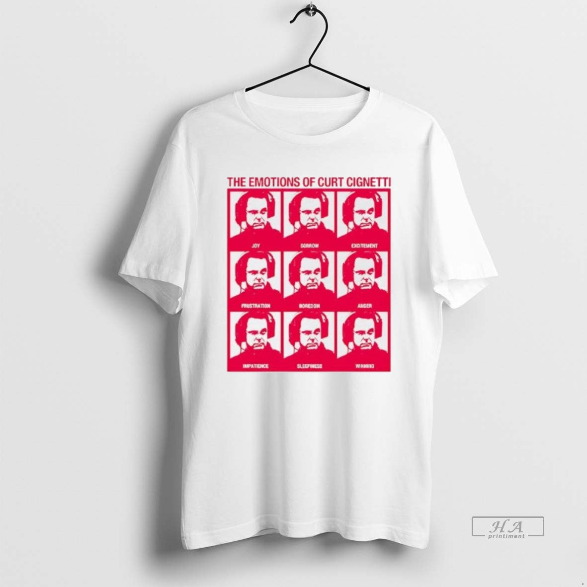 Official The Emotions Of Curt Cignetti Emotions T-Shirts, Hoodie, Sweatshirt | CoreVibeTees.com