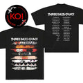 Three Days Grace 2026 Album Stripe Tour Dates Two Sided Shirt