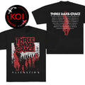 Three Days Grace 2026 Alienation Tour Dates Two Sided Shirt