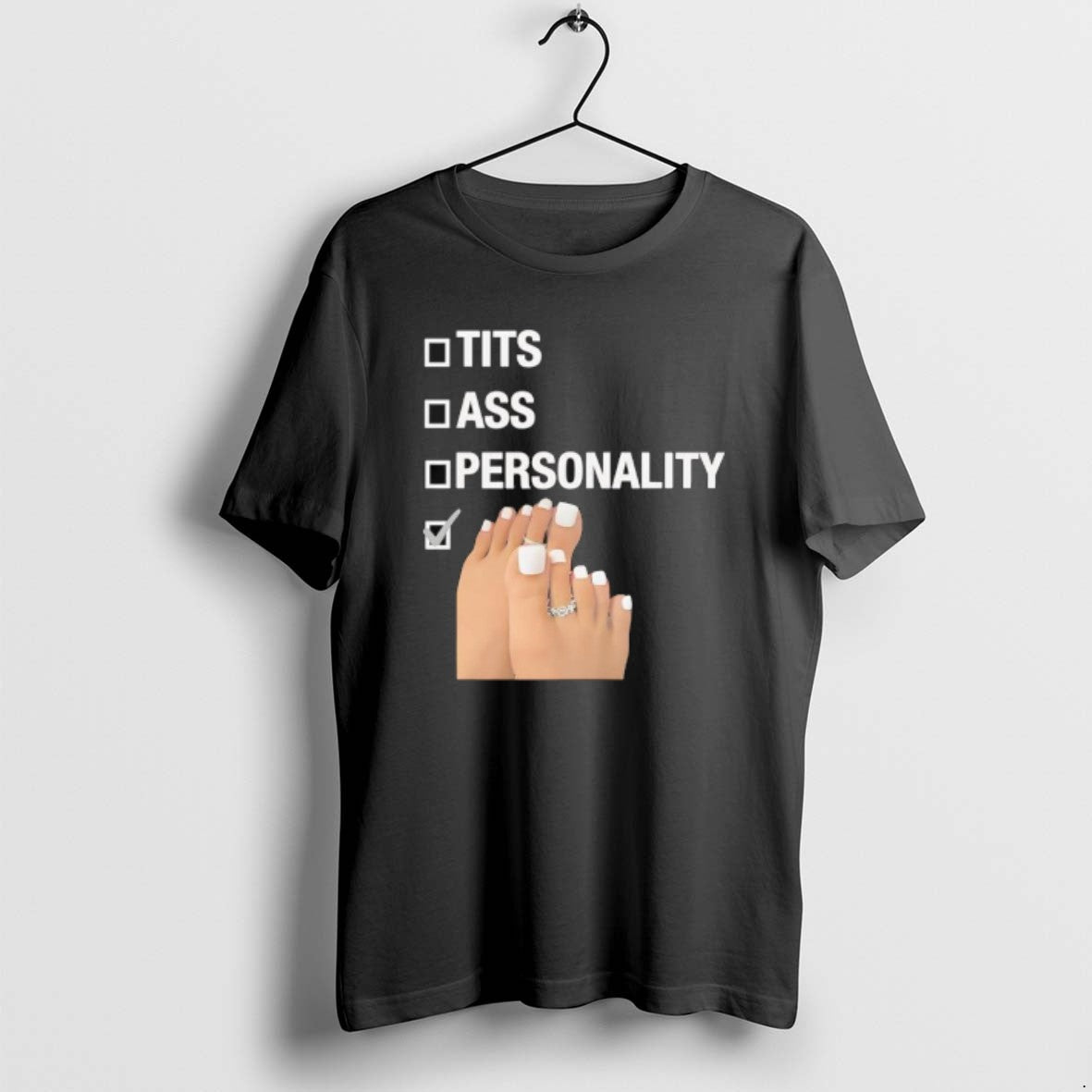 Official Tits Ass Personality Toes Checklist Leg Graphic T-Shirts, Hoodie, Sweatshirt | CoreVibeTees.com