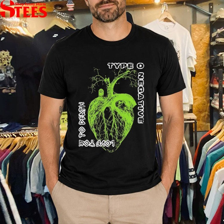 Type O Negative Love You To Death Heart T-shirts