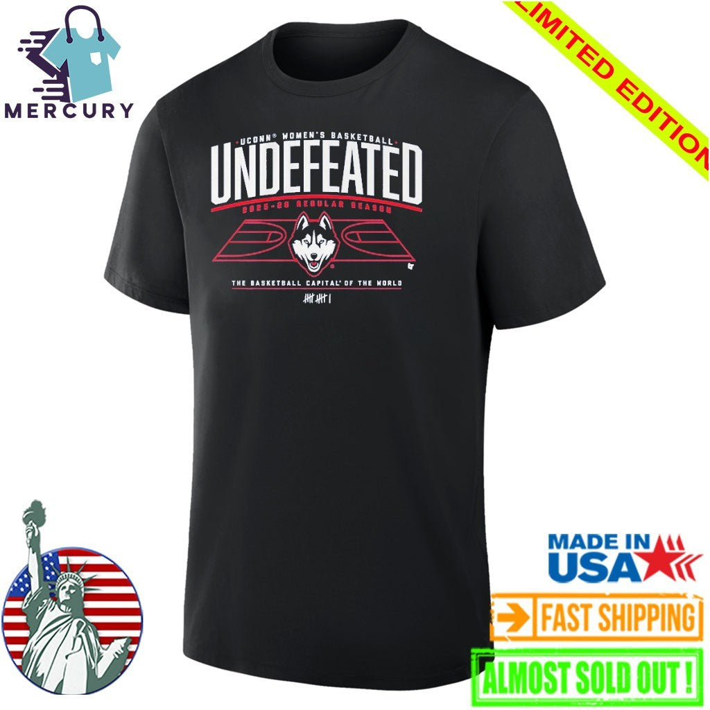 UConn Huskies Women’s Basketball Undefeated 2025-26 Regular Season Shirt