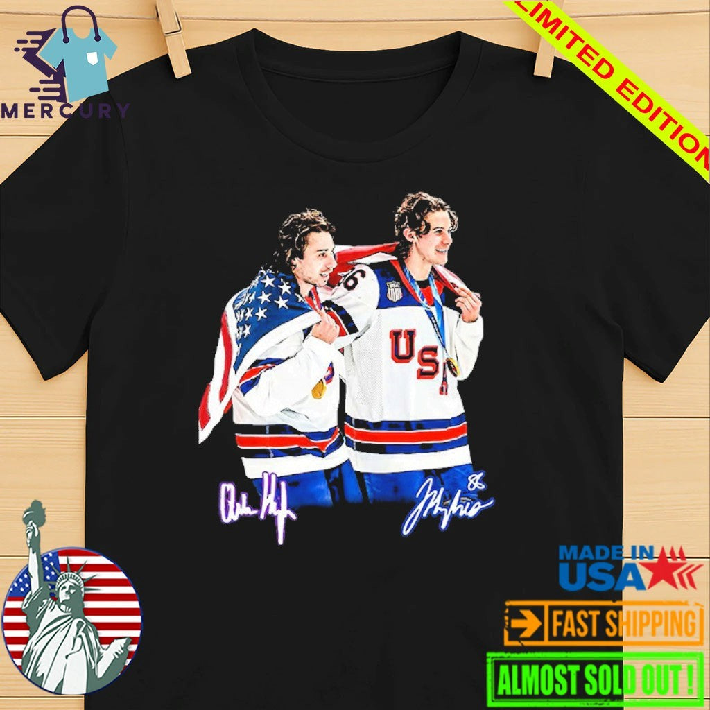 USA Gold Medal Hockey Champion Jack Hughes Quinn Hughes Shirt