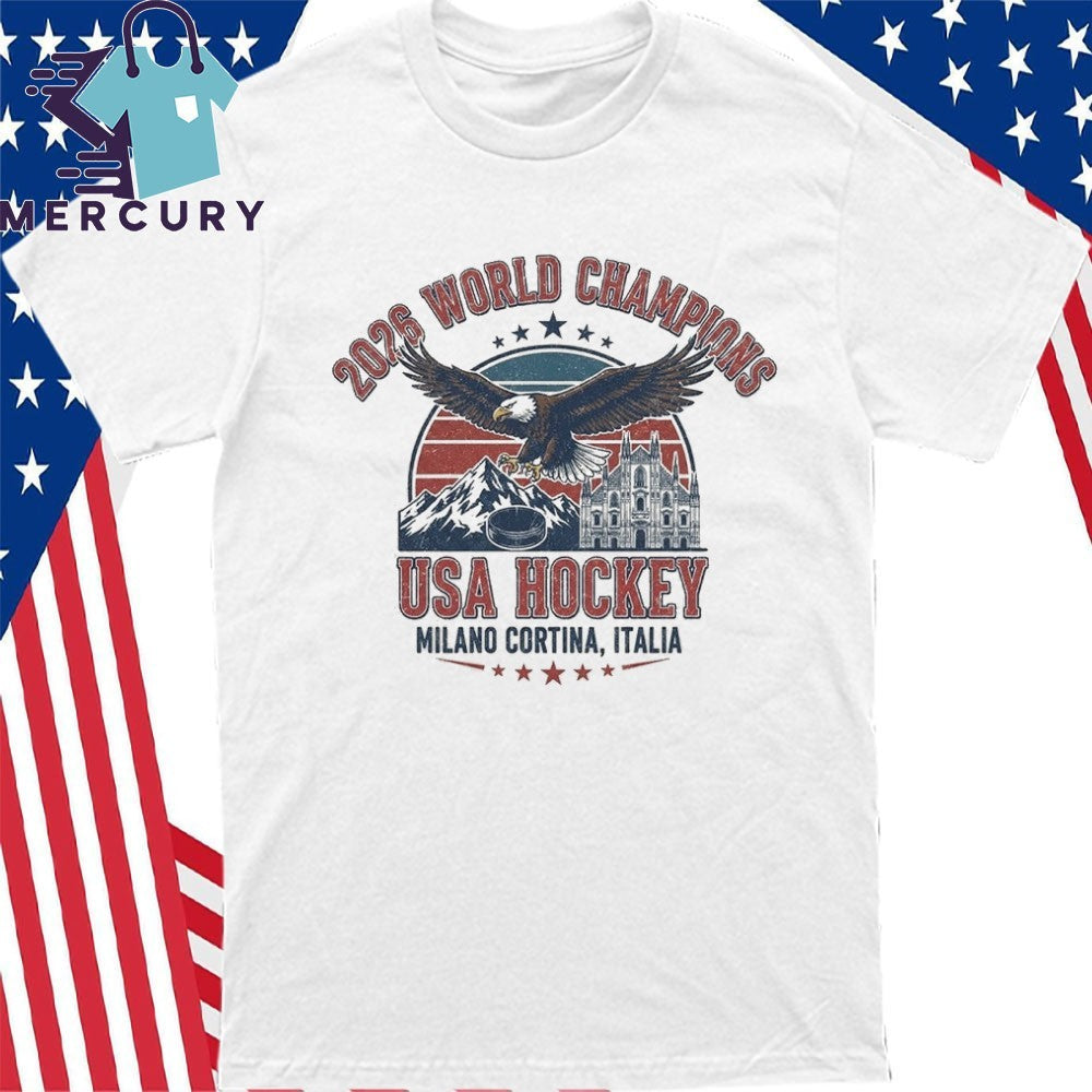 USA Hockey 2026 World Champions Milano Cortina, Italia Shirt