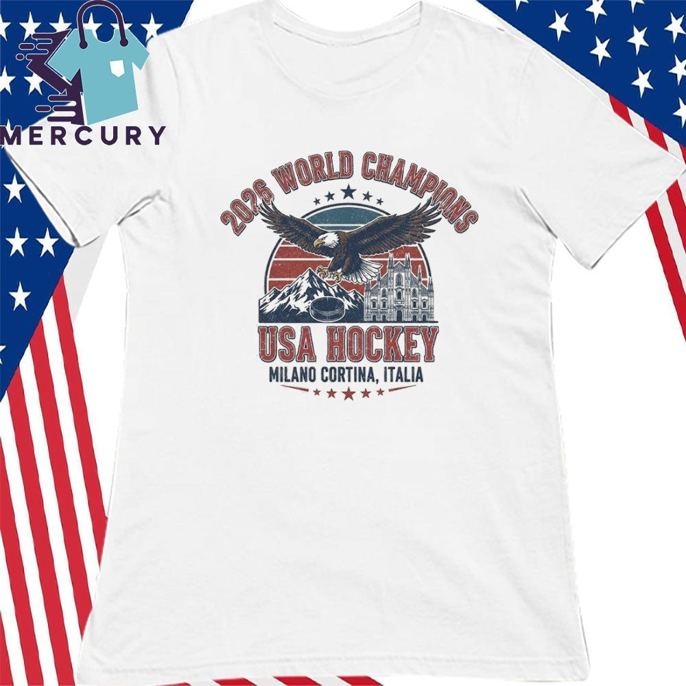 USA Hockey 2026 World Champions Milano Cortina, Italia Shirt