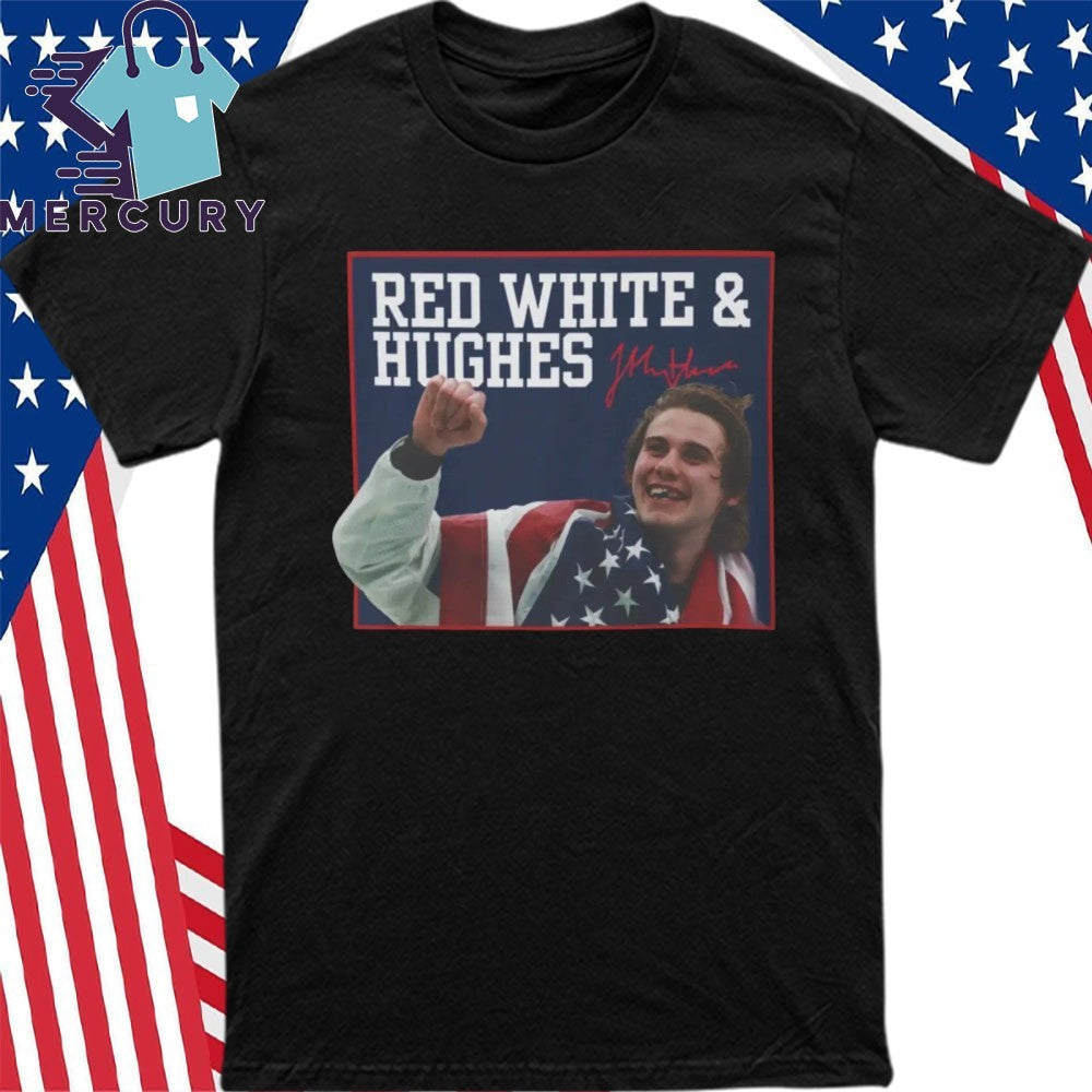 USA Hockey Red White And Hughes Shirt