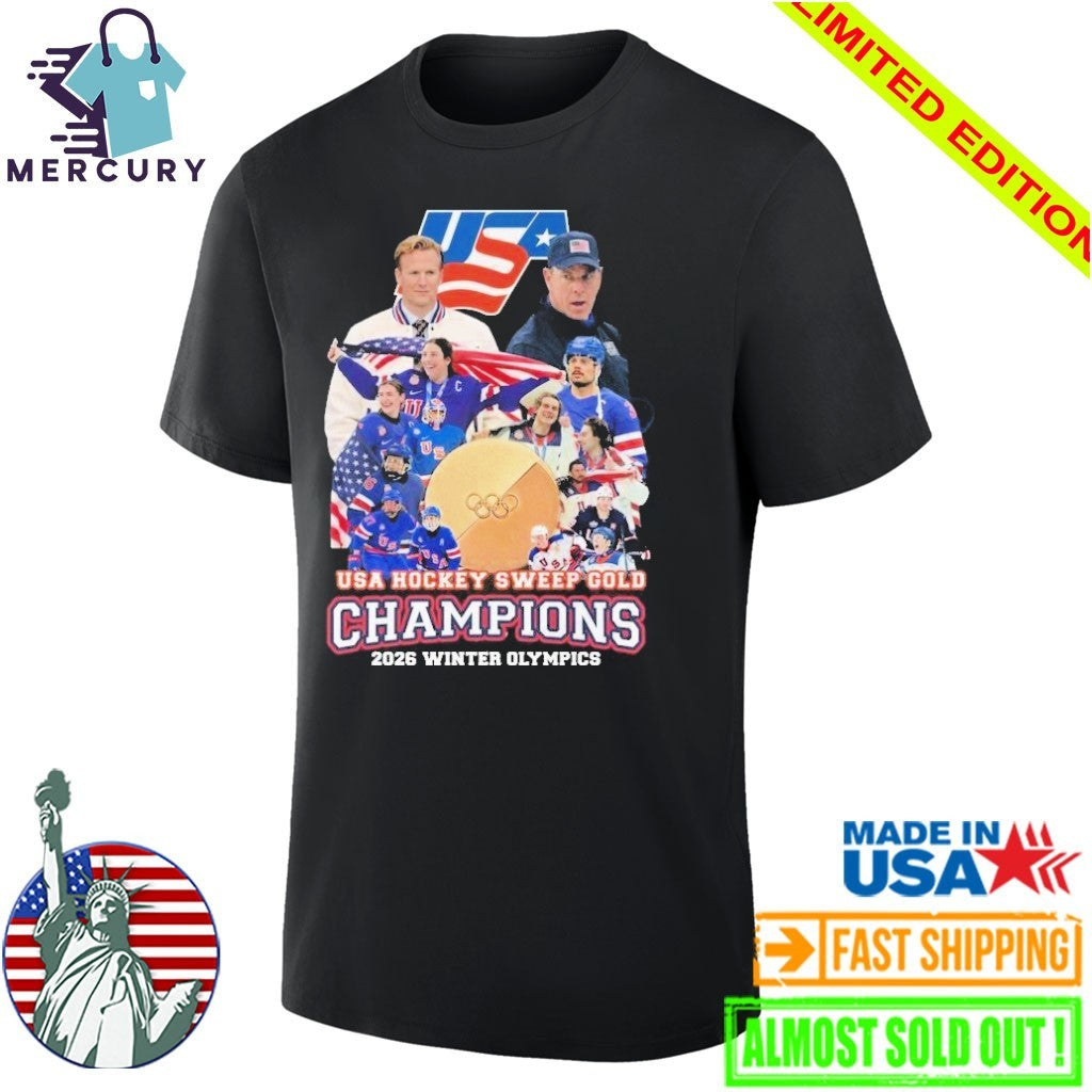 USA Hockey Sweep Gold Champions 2026 Winter Olympics Shirt