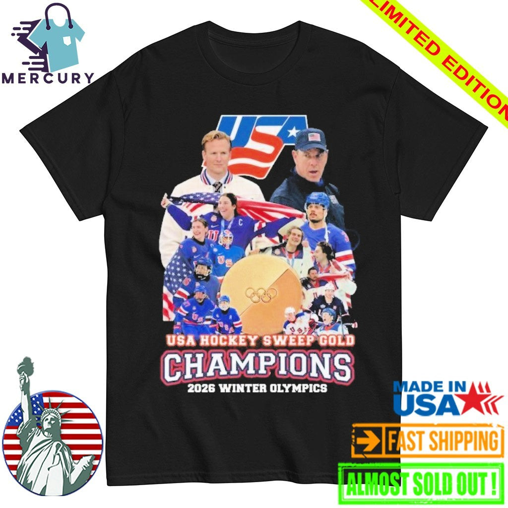 USA Hockey Sweep Gold Champions 2026 Winter Olympics Shirt
