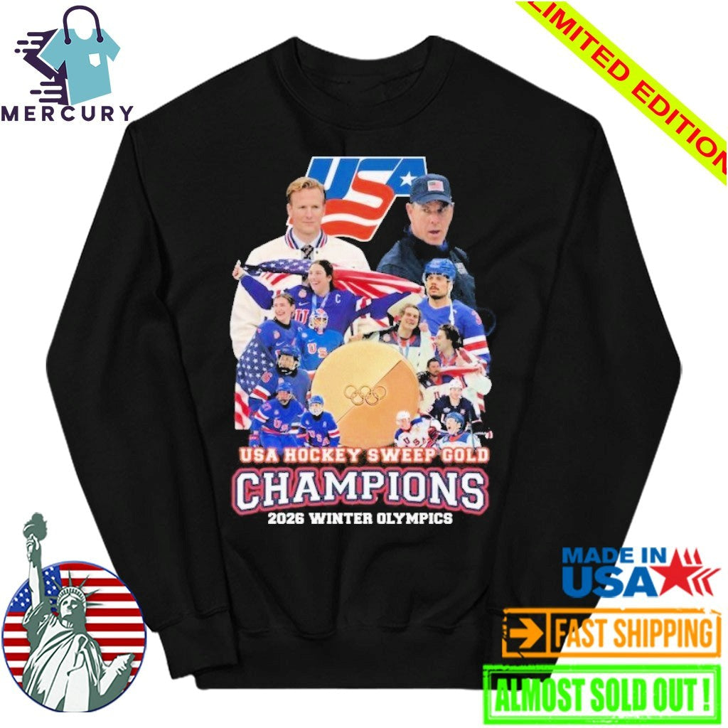 USA Hockey Sweep Gold Champions 2026 Winter Olympics Shirt