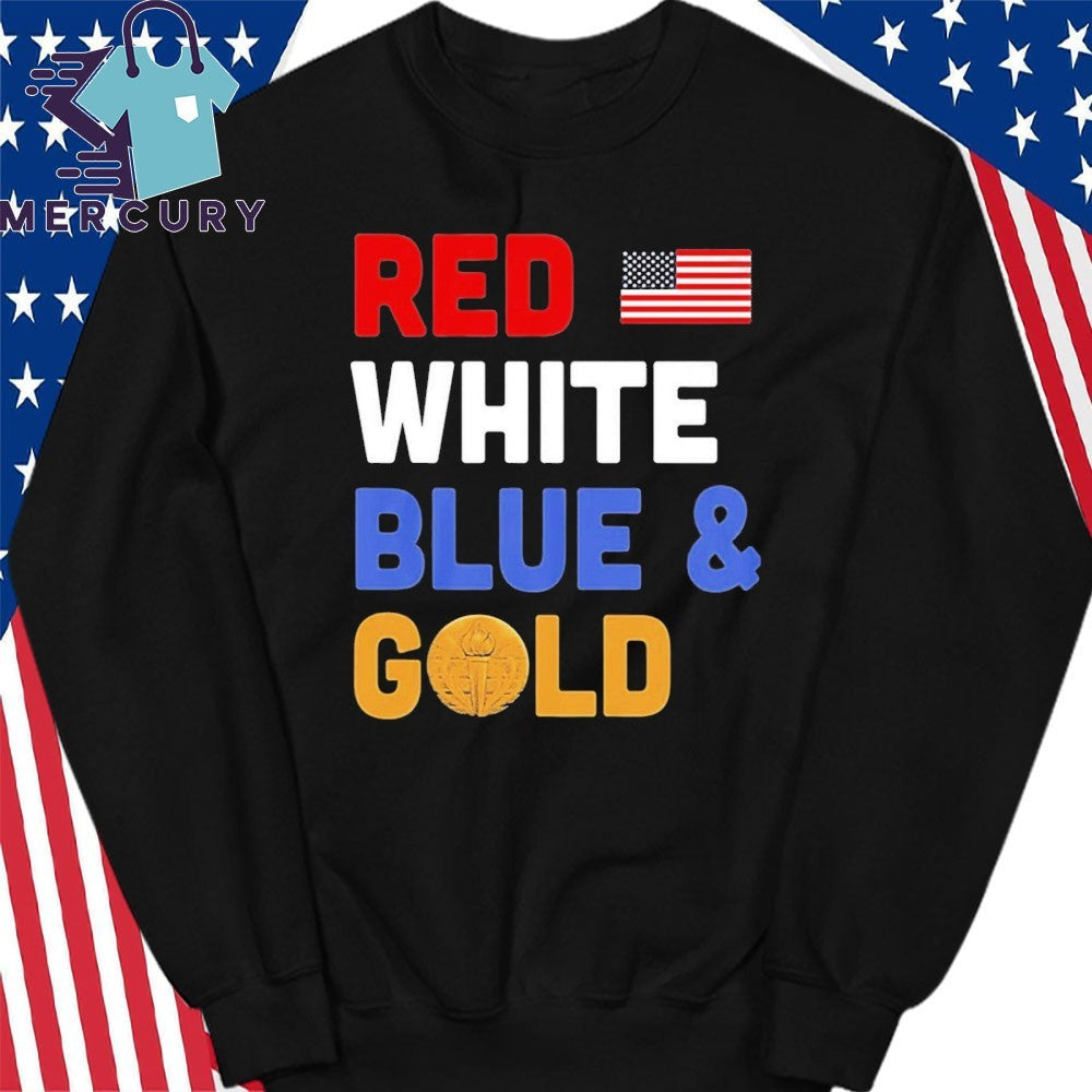 USA Team 2026 Red White Blue Gold Shirt