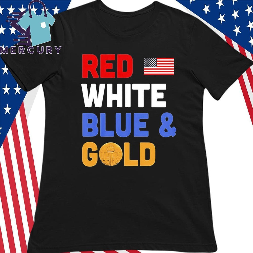 USA Team 2026 Red White Blue Gold Shirt