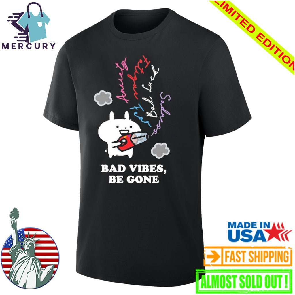 Usagyuuun Bad Vibes Be Gone Black Shirt