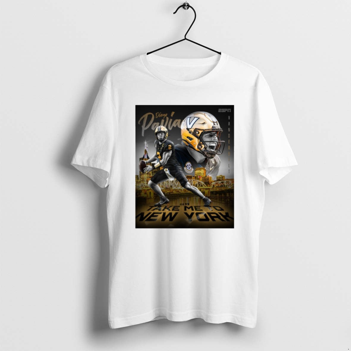Official Vanderbilt Diego Pavia Take Me To New York 2025 T-Shirts, Hoodie, Sweatshirt | CoreVibeTees.com