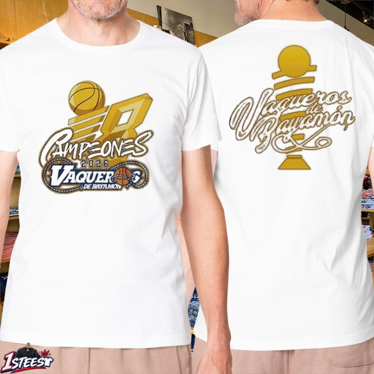 Vaqueros de Bayamon 2026 Baloncesto Superior Nacional Campeones T-Shirts