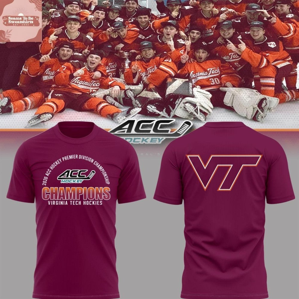 Virginia Tech Hokies 2026 ACC Hockey Premier Division Champions Shirt