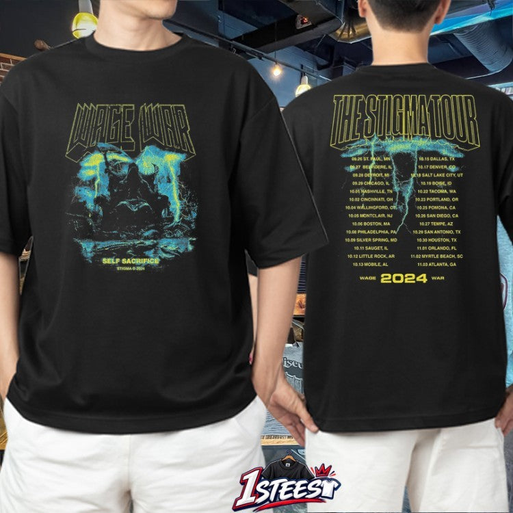 Wage War The Stigma Self Sacrifice Swamp Reaper Tour 2024 T-shirts