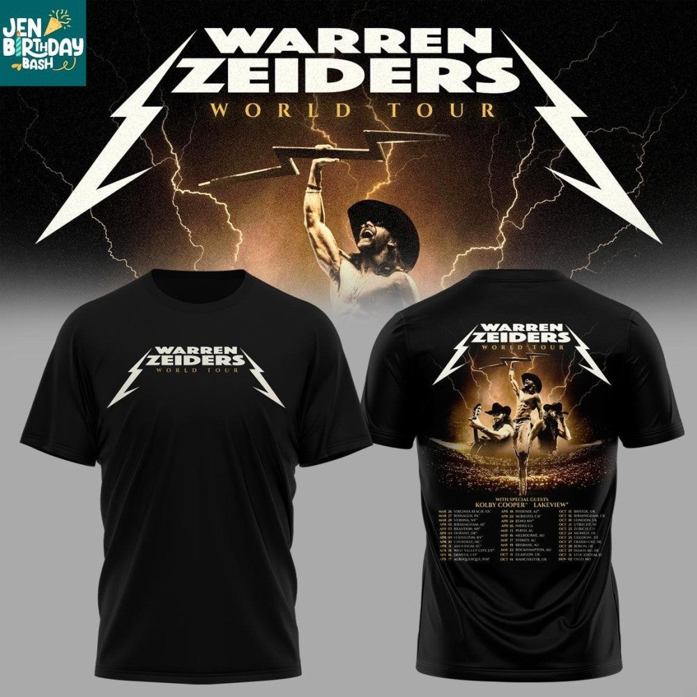 Warren Zeiders World Tour 2026 Country Rocks Shirt