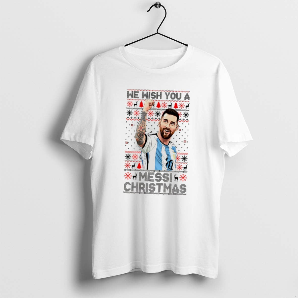 Official We Wish You A Messi Christmas Ugly T-Shirts, Hoodie, Sweatshirt | CoreVibeTees.com