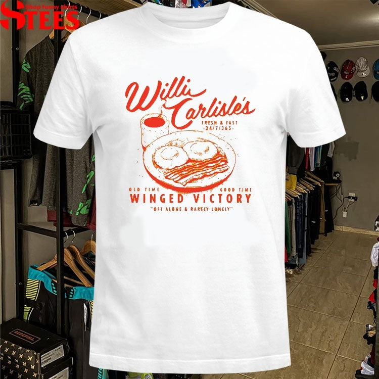 Willi Carlisle’s Winged Victory Oft Alone And Rarely Lonely Diner T-shirts