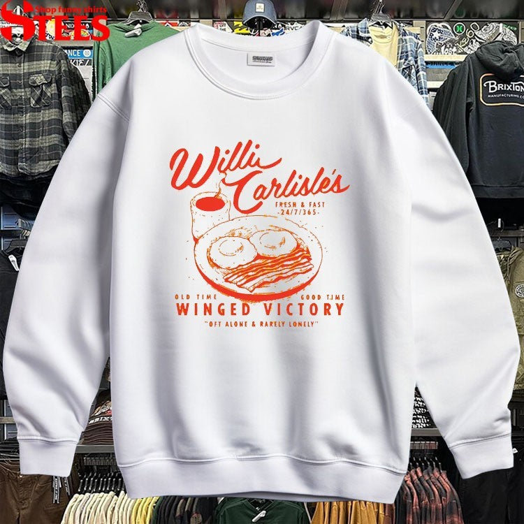 Willi Carlisle’s Winged Victory Oft Alone And Rarely Lonely Diner T-shirts