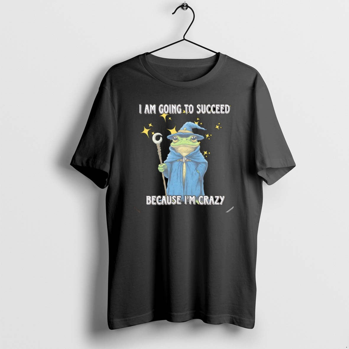 Official Wizard Frog I Am Going To Succeed Because Im Crazy Christmas T-Shirts, Hoodie, Sweatshirt | CoreVibeTees.com