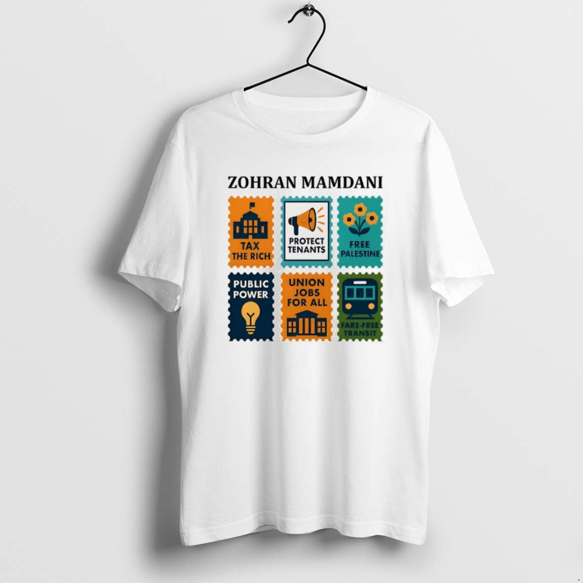 Official Zohran Mamdani Tax The Rich Mayor Of New York City Stamp Collection T-Shirts, Hoodie, Sweatshirt | CoreVibeTees.com