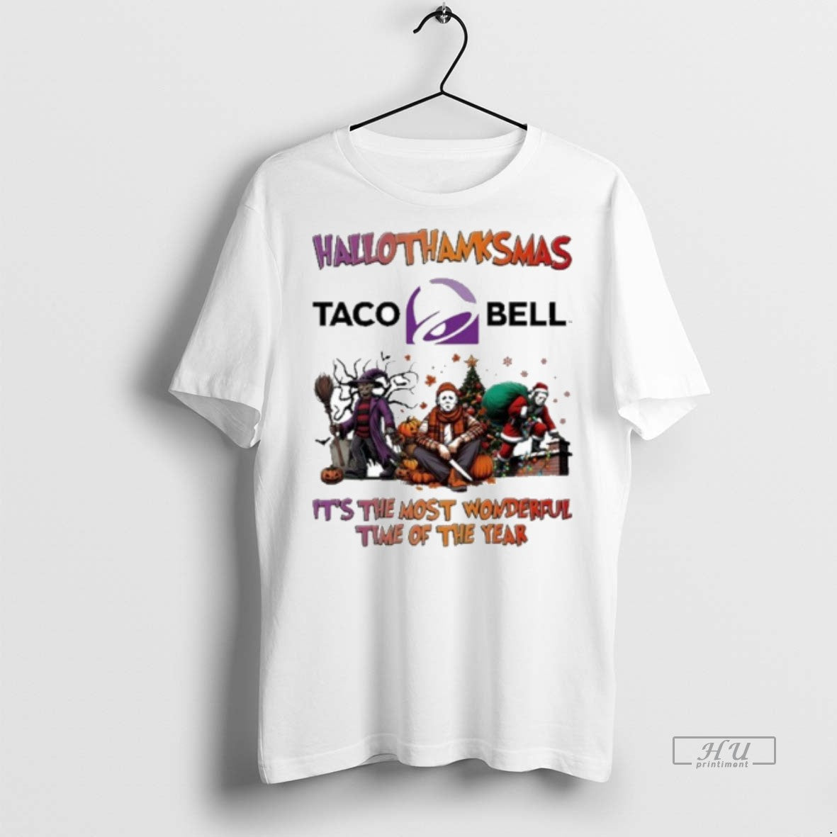 Officials 2025 Taco Bell Logo Hallothanksmas Horror Film Its The Most Wonderful Time Of The