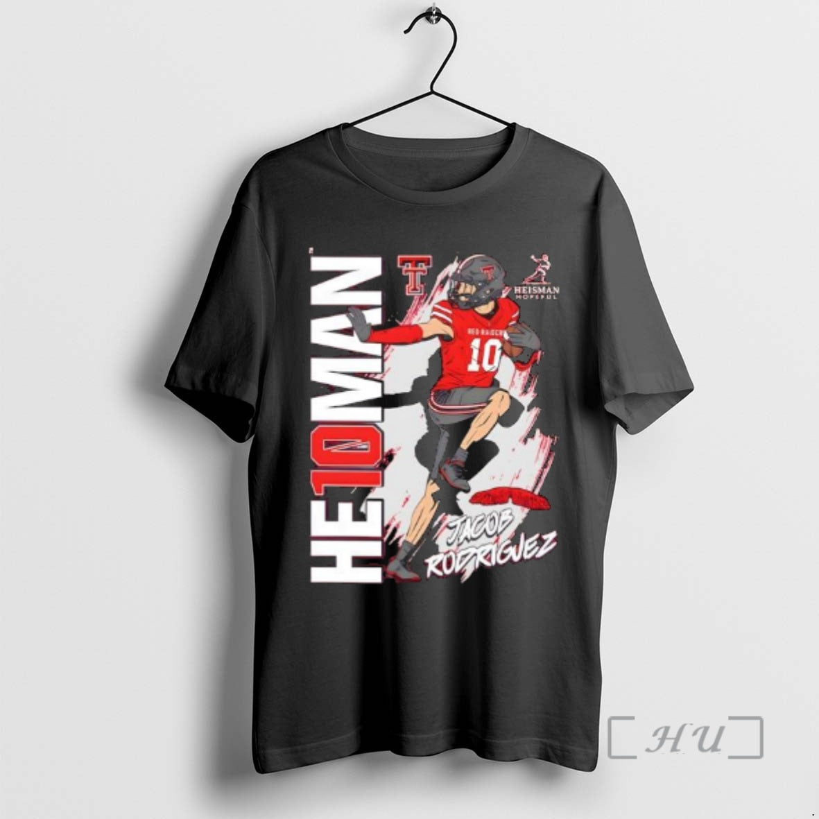 Officials Athletes Thread Jacob Rodriguez Texas Tech Red Raiders Heisman Stance Premium T Shirts Sweater Hoodie, Sweatshirt