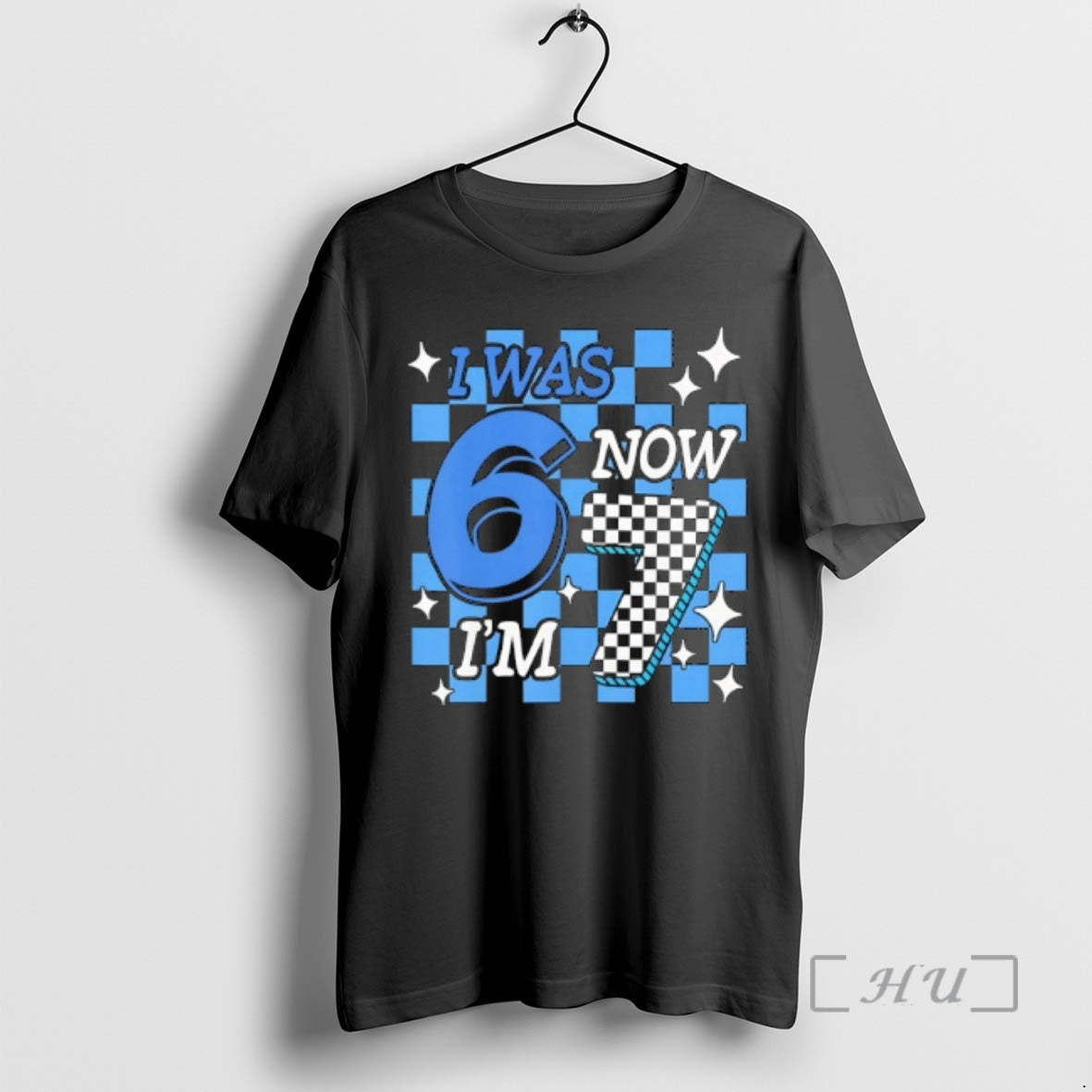 Officials Blue Checkered Birthday Boy I Was 6 Now Im 7 Premium T Shirts Sweater Hoodie, Sweatshirt | CoreVibeTees.com
