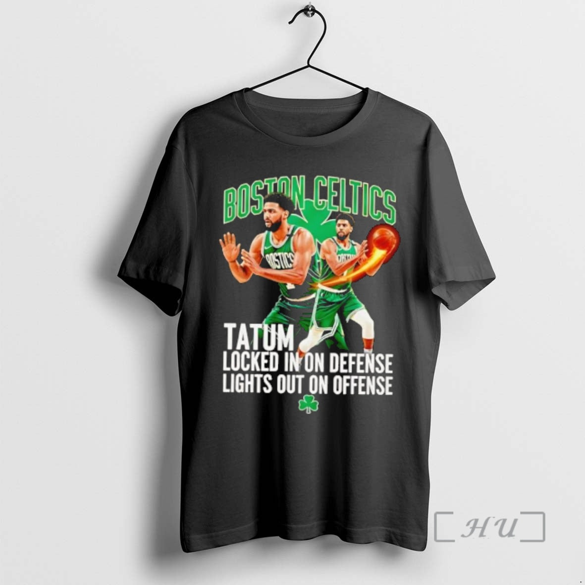 Officials Boston Celtics Tatum Locked In On Defense Lights Out On Offense Premium T Shirts Hoodie, Sweatshirt