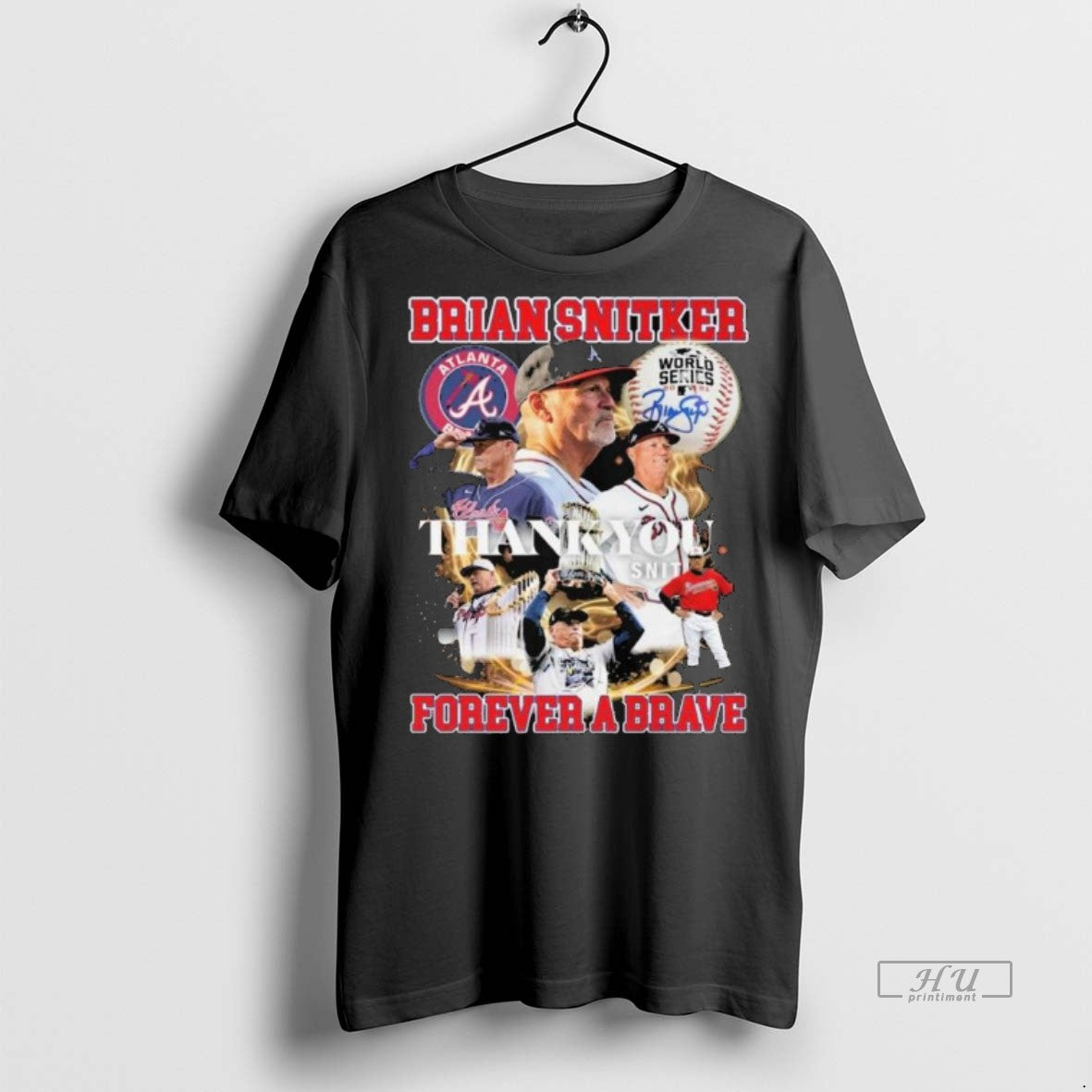 Officials Brian Snitker Thank You Forever A Braves Long Sleve Tee Shirt Sweater