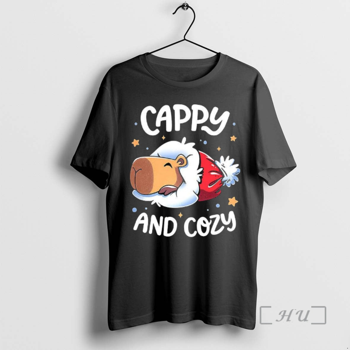 Officials Cappy And Cozy Capybara Holidays Christmas T-Shirts, Hoodie, Sweatshirt | CoreVibeTees.com