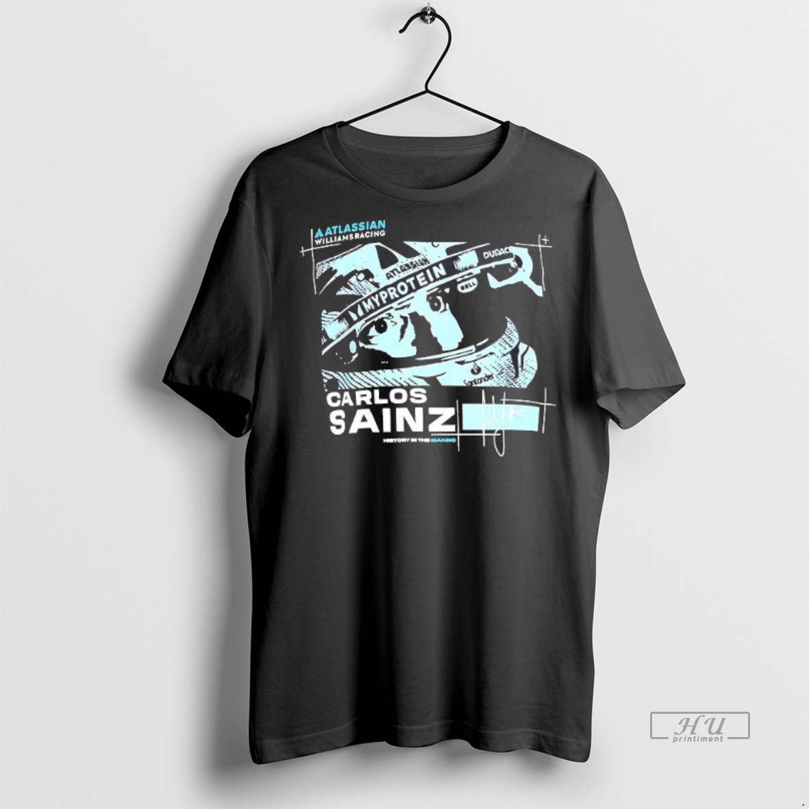Officials Carlos Sainz Atlassian Williams Racing F1 Tee Shirt Sweater