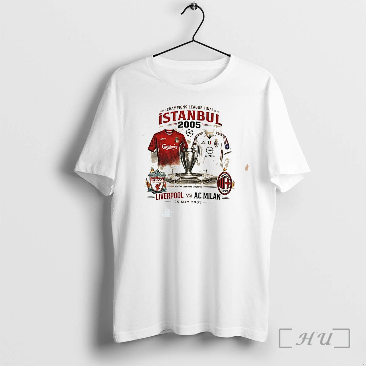 Officials Champions League Final Istanbul 2005 Liverpool Vs Ac Milan Vintage Tee Premium T Shirts