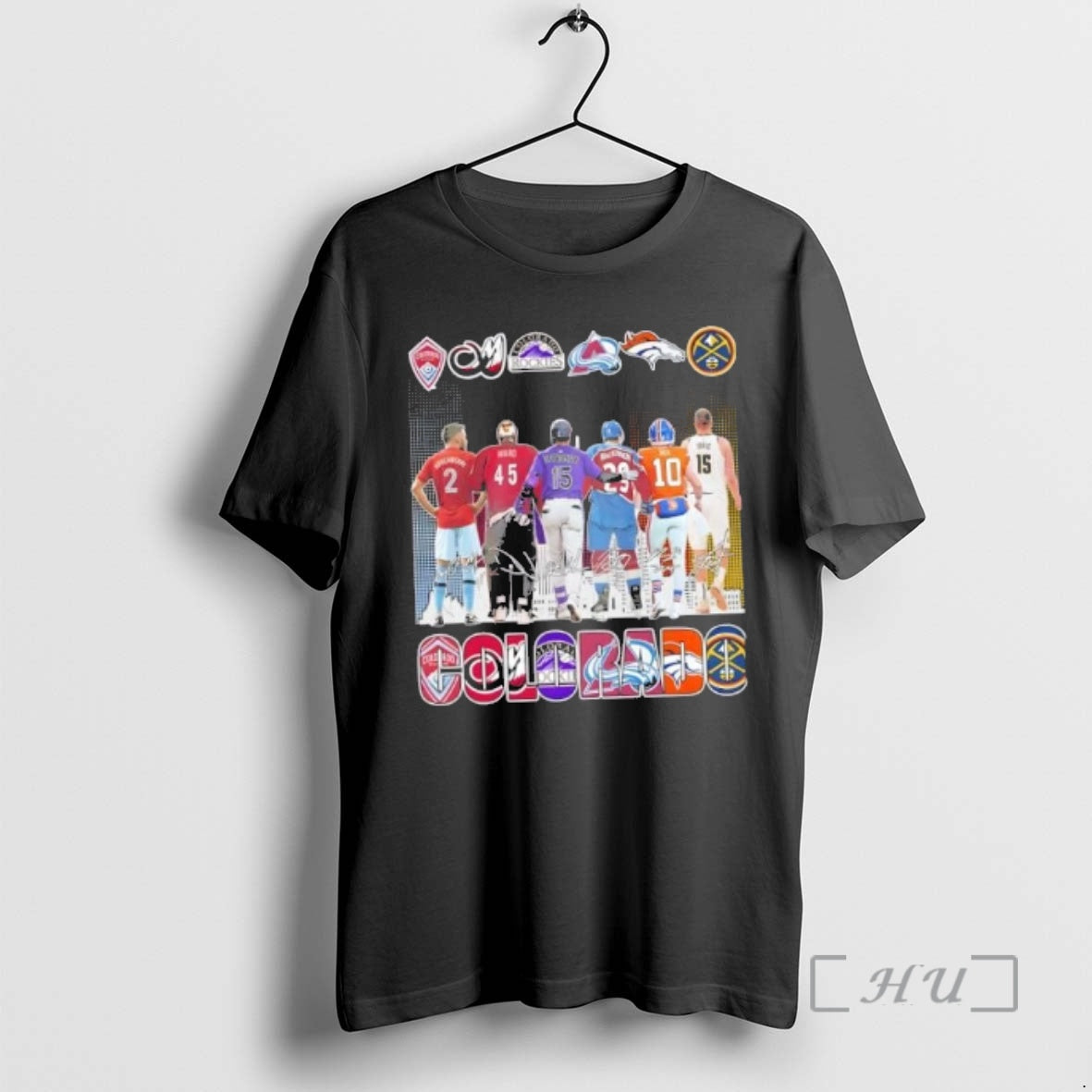 Officials Colorado City Sports Legends Skyline Signatures T-Shirts, Hoodie, Sweatshirt | CoreVibeTees.com