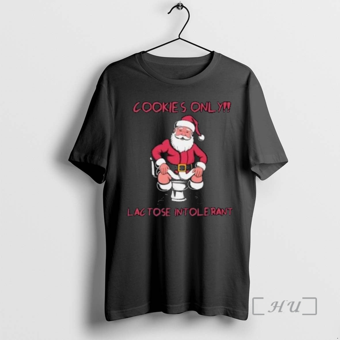 Officials Cookies Only Santa Toilet Lactose Intolerant Christmas Circle Black T-Shirts, Hoodie, Sweatshirt | CoreVibeTees.com