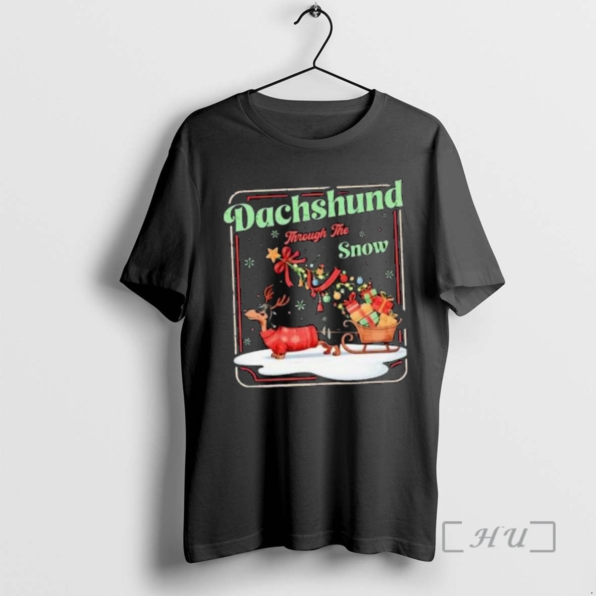Officials Dachshund Through The Snow Christmas 2025 Circle Black T-Shirts, Hoodie, Sweatshirt | CoreVibeTees.com