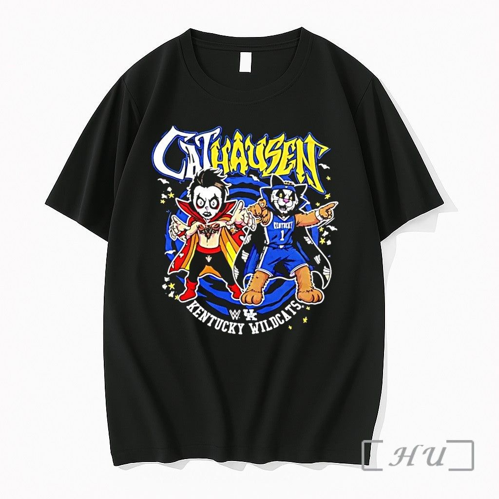 Officials Danhausen Wildcat Mascot Ncaa Basketball Cathausen Kentucky Wildcats Wwe Uk Black Premium T Shirts