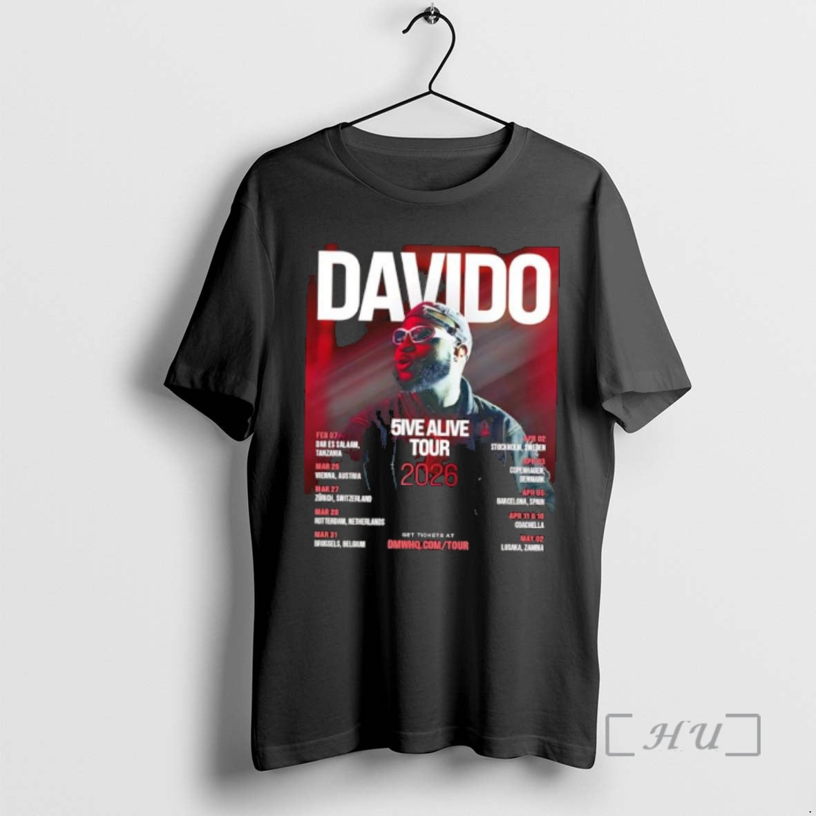 Officials Davido 5ive Alive Tour 2026 Concert Dates Music Fan T-Shirts, Hoodie, Sweatshirt | CoreVibeTees.com