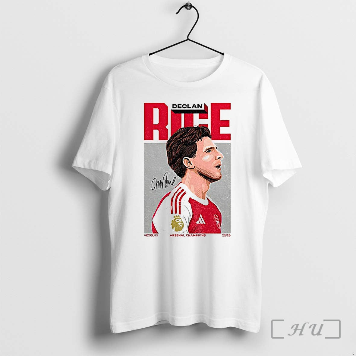 Officials Declan Rice Cartoon Arsenal Fc Vexels Champions 25 26 Signature Premium T Shirts Sweater