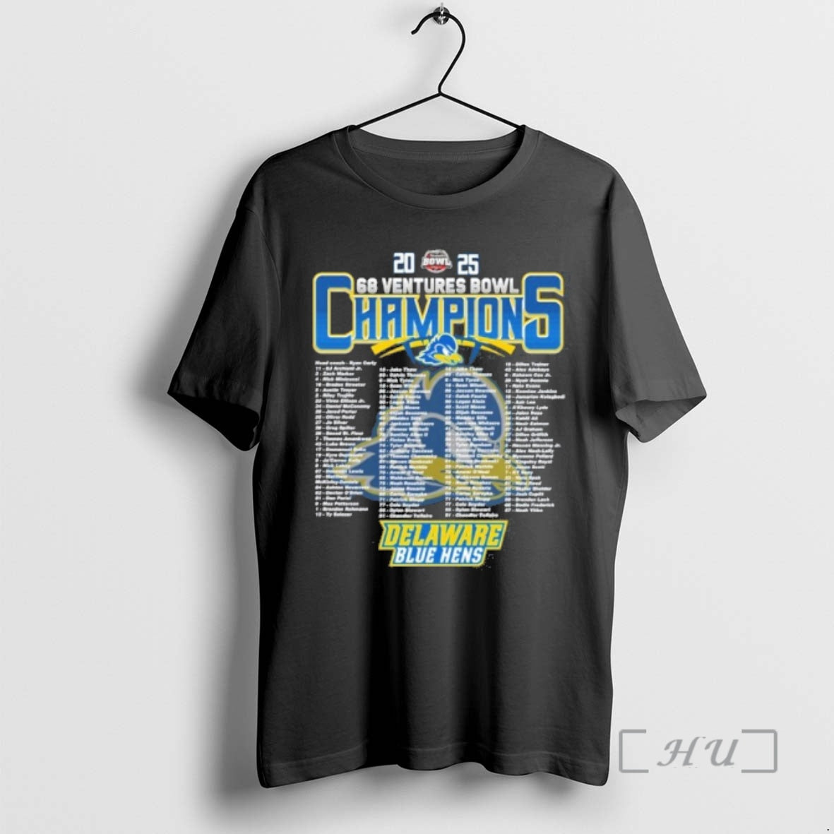 Officials Delaware Blue Hens 2025 68 Ventures Bowl Champions Roster T-Shirts, Hoodie, Sweatshirt | CoreVibeTees.com