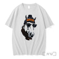 Officials Denvers Cool Horse Wearing Sunglasses And Scarf Denvers White