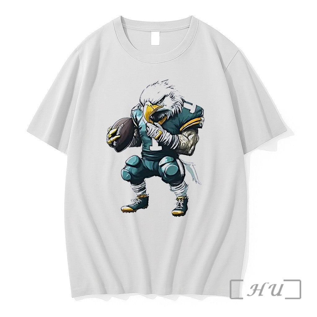 Officials Eagle Football Player Holding Ball Number 1 Jersey Philadelphia Eagles White Premium T Shirts