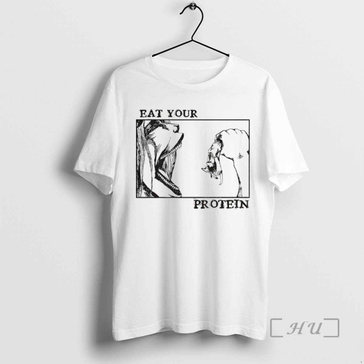 Officials Eat Your Protein Anime Attack On Titan Anime Gym T-Shirts, Hoodie, Sweatshirt | CoreVibeTees.com