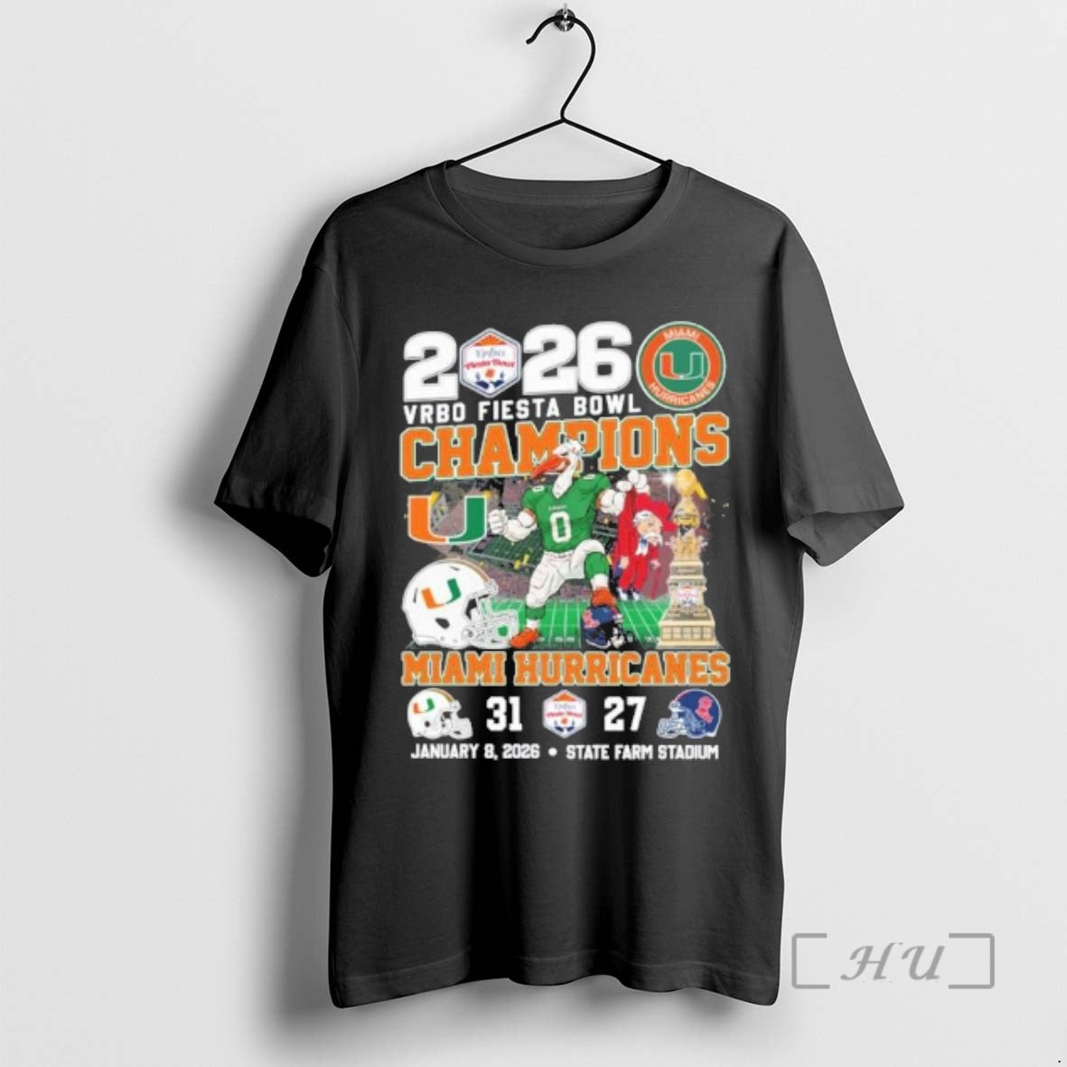 Officials Fiesta Bowl Champions Miami Beat Ole Miss Cfp T-Shirts, Hoodie, Sweatshirt | CoreVibeTees.com