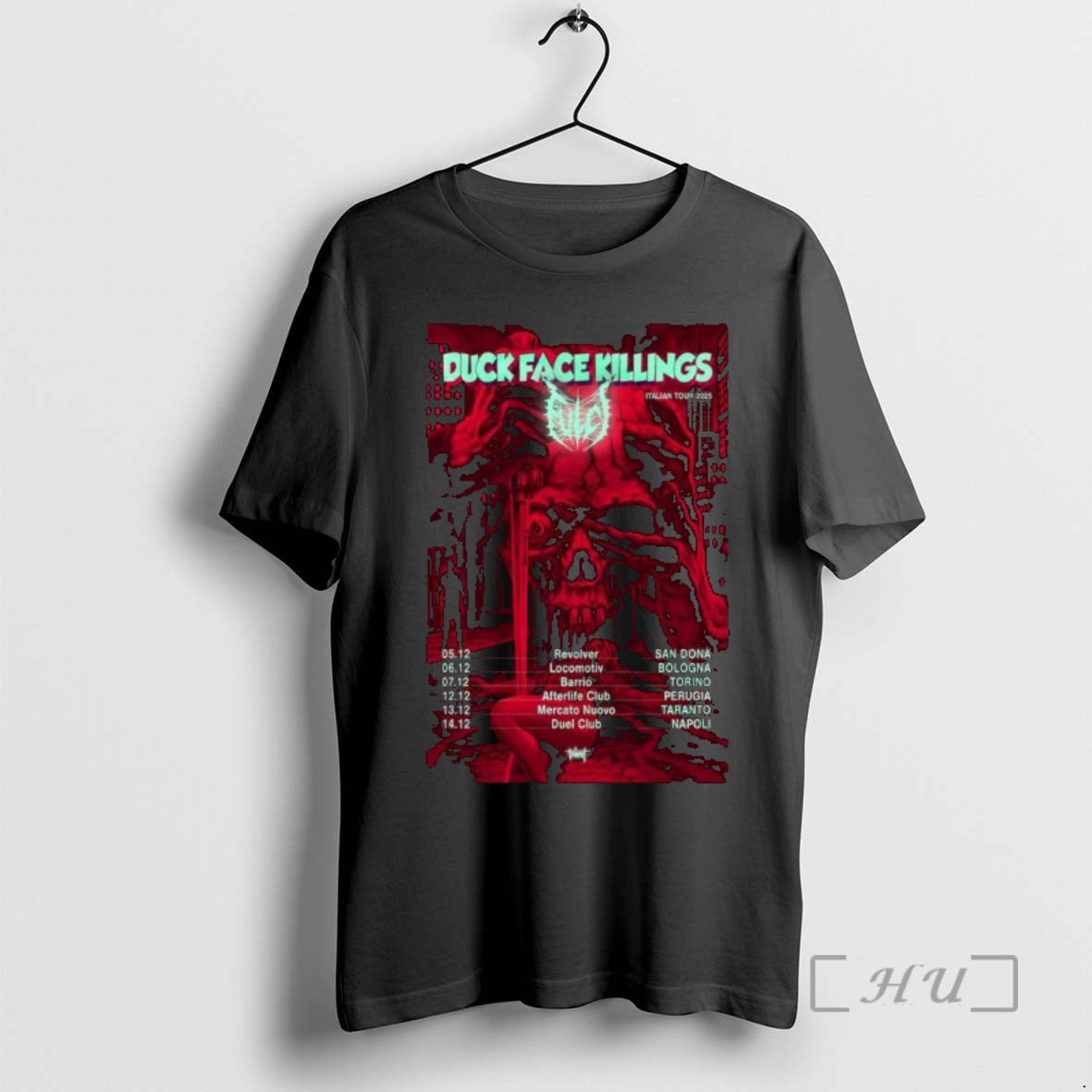 Officials Fulci Duck Face Killings Italian Tour Show December 2025 T-Shirts, Hoodie, Sweatshirt | CoreVibeTees.com